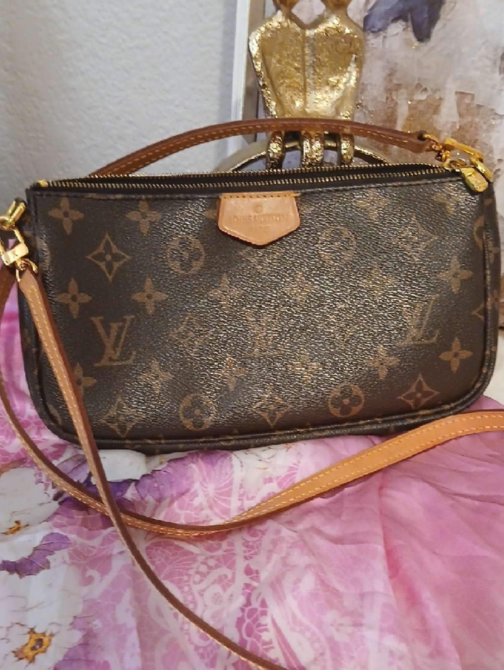 Louis Vuitton Monogram Canvas Crossbody Bag in Brown and Tan - Picture 6 of 16